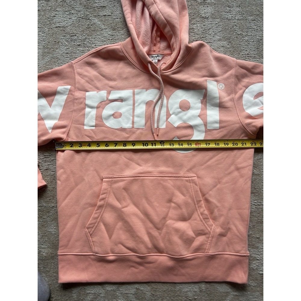 Wrangler Retro Hoodie Pink Orange Graphic Logo Print Western Women's Medium NWT - Picture 7 of 8